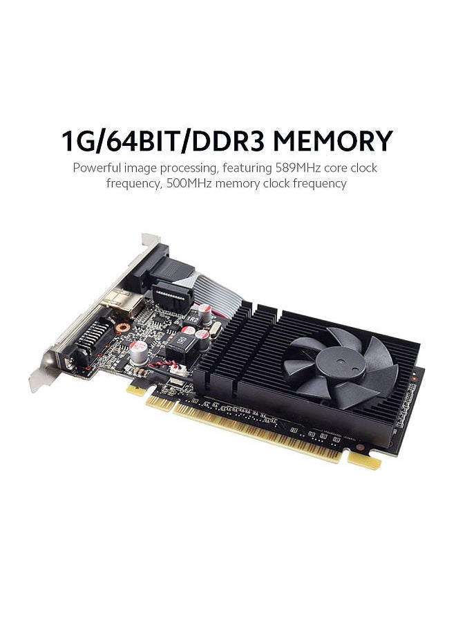 G210 1G Graphic Card 1G/64bit/DDR3 Memory 500MHz Memory Clock Frequency DVI-D+HD+VGA Output Ports