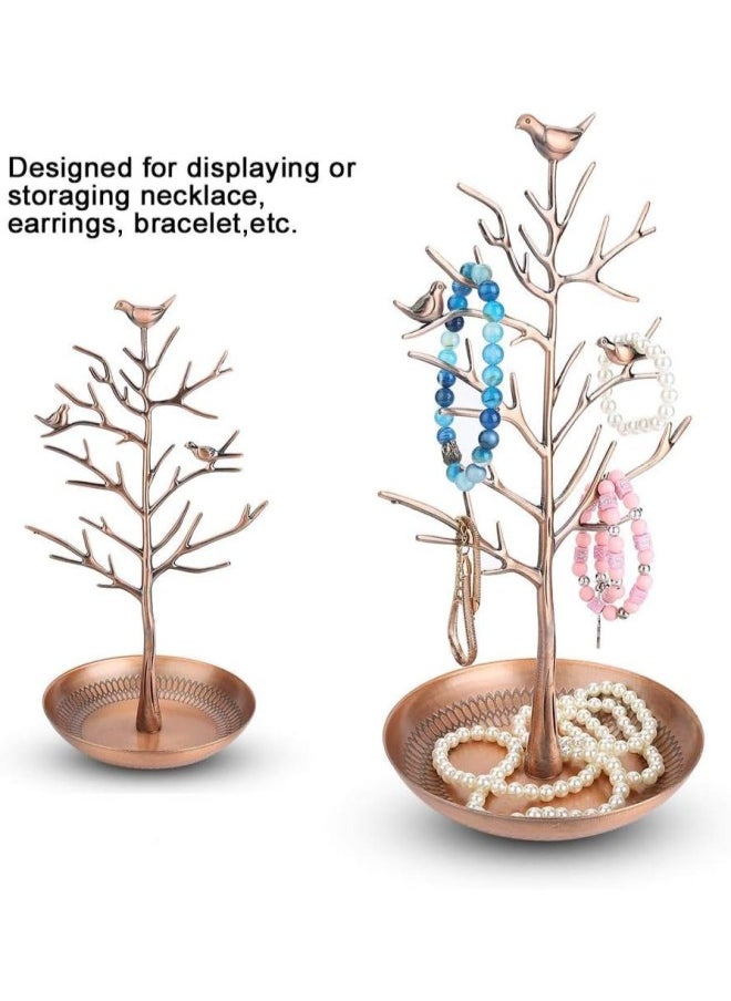 Jewelry Hanger Stand, Exhibitor for jewels, Stand earrings rings bracelets organizer for jewelry tree design(Antique Brass)