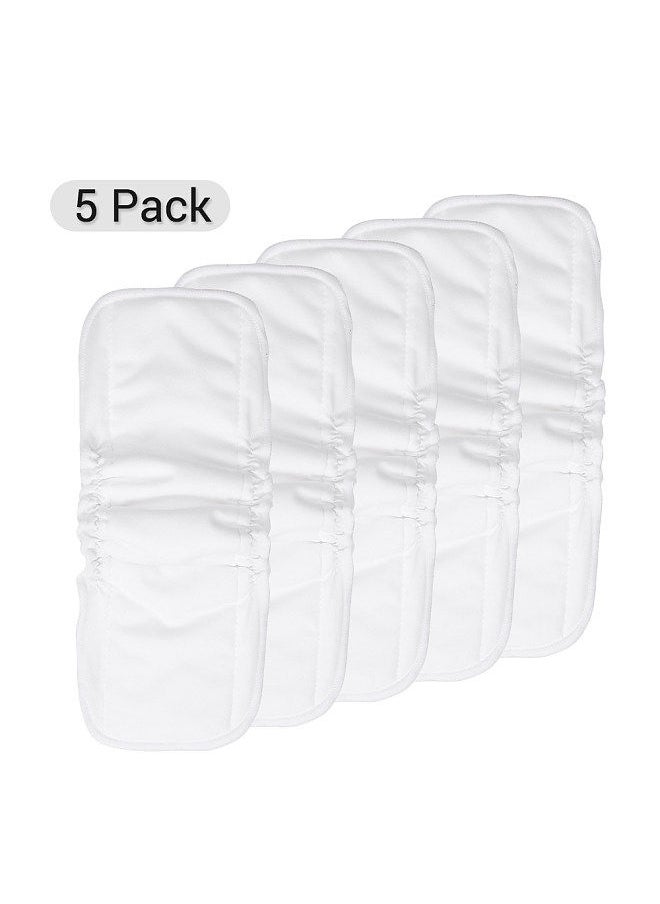 Washable Diaper Pad Pack of 5 Cotton Changing Pads Elastic Design Strong Absorbtion Soft & Breathable Diaper Mats for Baby Infants Toddlers