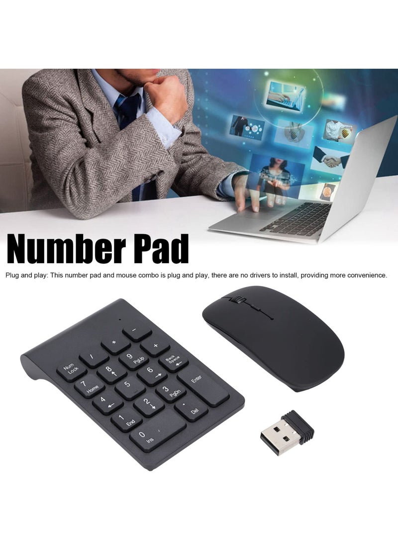 Number Pad, 1200 DPI Responsive Mouse and Number Pad 18 Keys Numeric Keypad and Mouse Combo