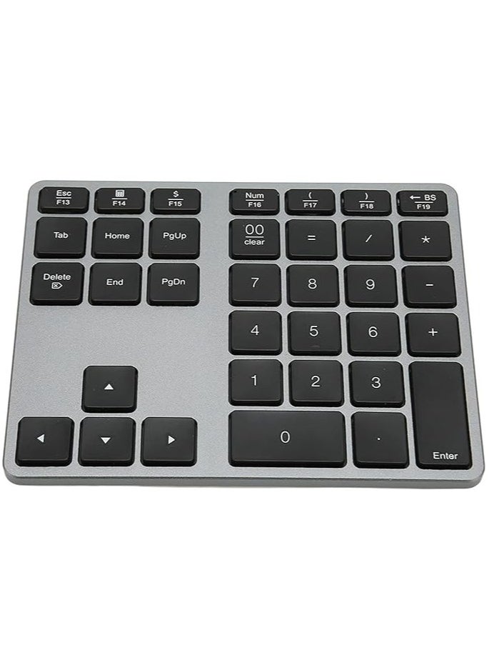 Wireless Number Pad, Bluetooth5.0 Numeric Keypad 35 Keys Scissor Switch Type C Mini Numpad for OS X Laptop and for Win System