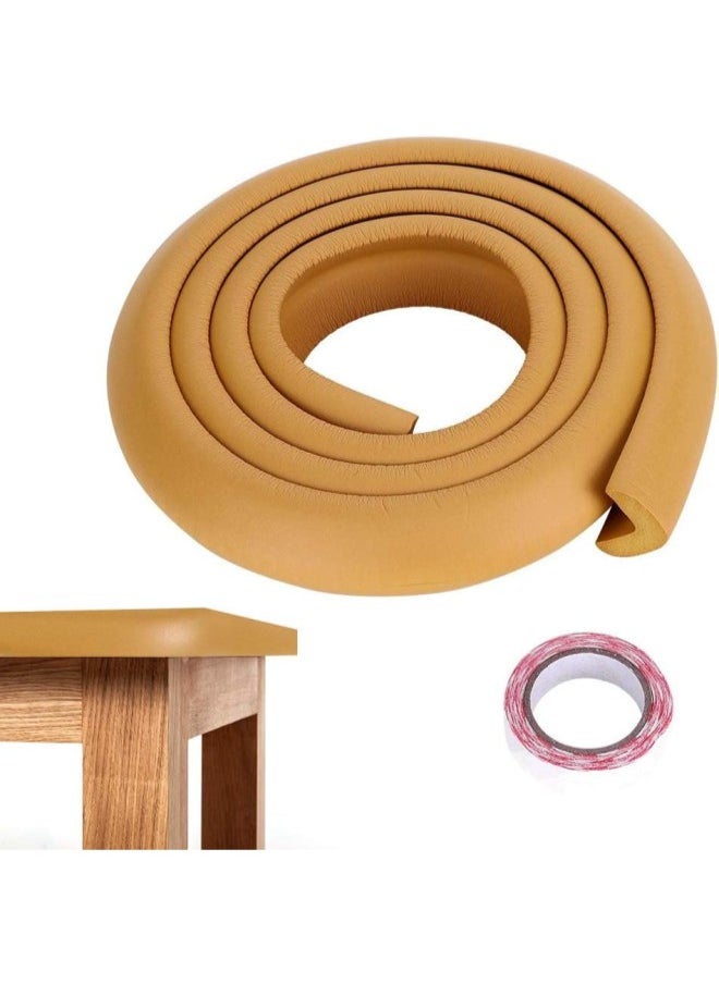 Kids Baby Safety Rubber Bumper Strip, 2M Protectors Table Edge Safe Corner Guard Anti-Collision Bar Protector for Different Size Furniture, Suitable for Home, Nursery(Brown)