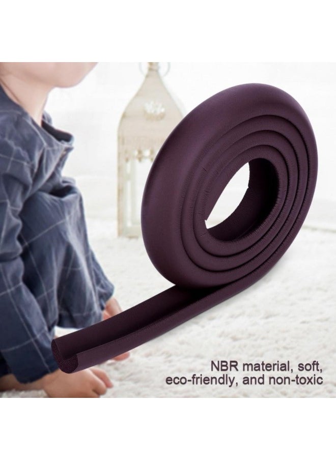 Kids Baby Safety Rubber Bumper Strip, 2M Protectors Table Edge Safe Corner Guard Anti-Collision Bar Protector for Different Size Furniture, Suitable for Home, Nursery(Coffee)