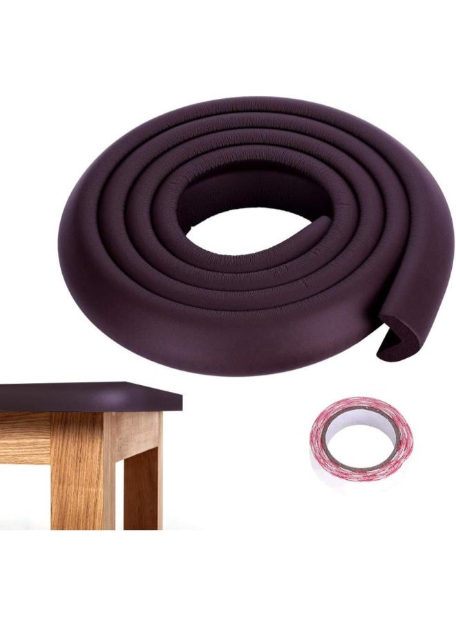 Kids Baby Safety Rubber Bumper Strip, 2M Protectors Table Edge Safe Corner Guard Anti-Collision Bar Protector for Different Size Furniture, Suitable for Home, Nursery(Coffee)