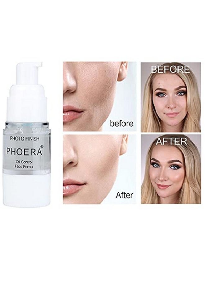 Phoera Primer,Pro Makeup Primer,Long Lasting Hydrating Smoothing Isolated Moisturizing Oil Free Effect Make Up Base Matte Face Foundation Primer(18Ml)