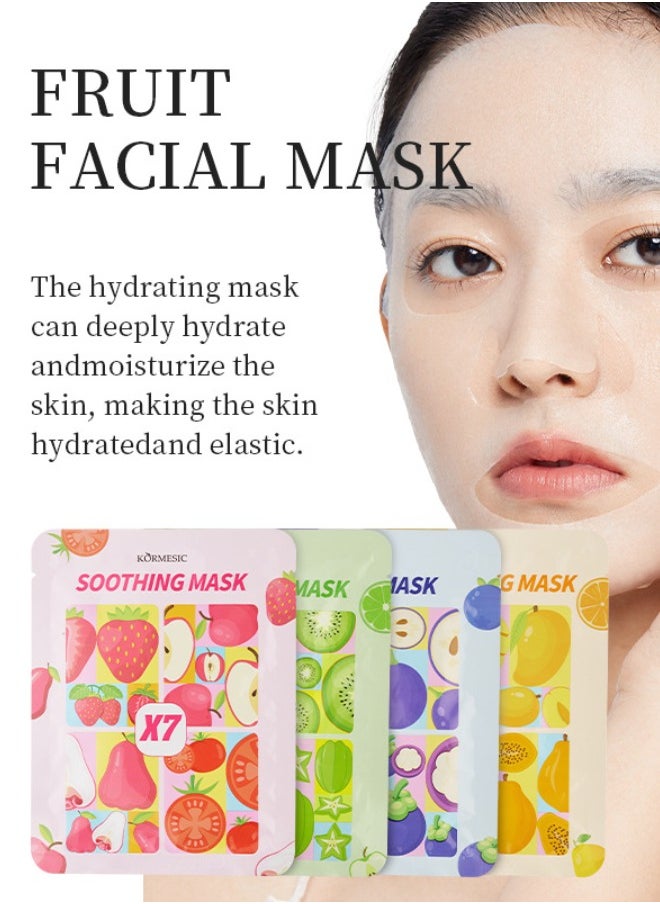 8Pcs Firming and Whitening Mask Facial Care Moisturizing and Brightening Anti-aging