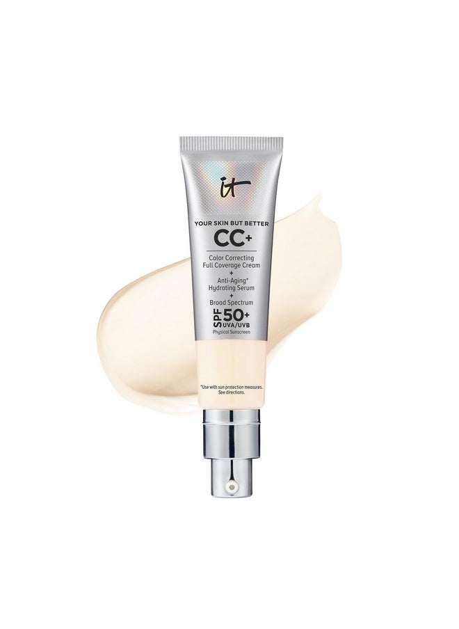 Your Skin But Better Cc+ Cream, Fair Ivory - Color Correcting Cream, Full-Coverage Foundation, Hydrating Serum & Spf 50+ Sunscreen - Natural Finish - 1.08 Fl Oz