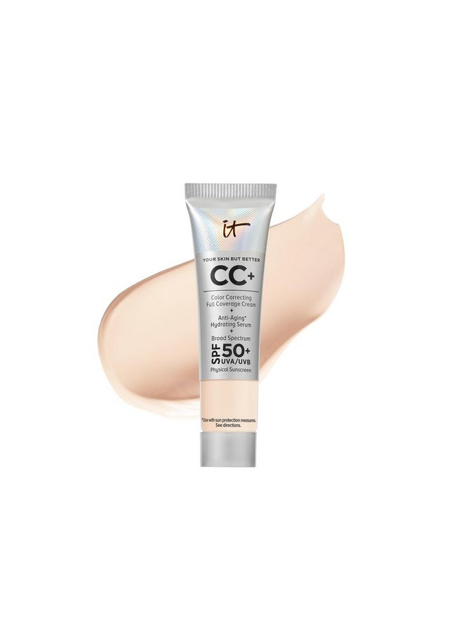 Your Skin But Better Cc+ Cream Travel Size, Fair Light - Color Correcting Cream, Full-Coverage Foundation, Hydrating Serum & Spf 50+ Sunscreen - Natural Finish - 0.406 Fl Oz