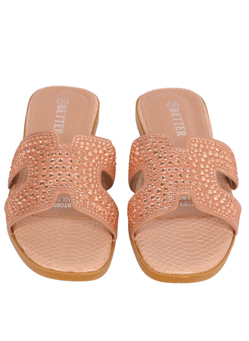 Ladies Flat Sandal Pink