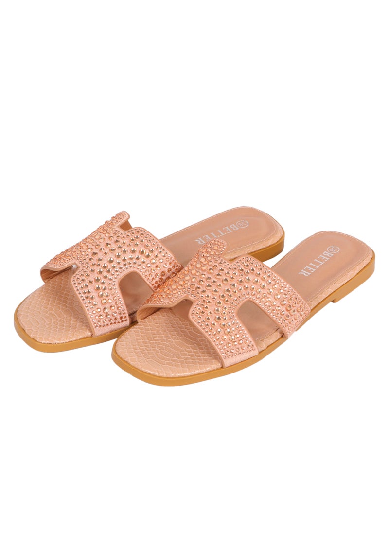 Ladies Flat Sandal Pink