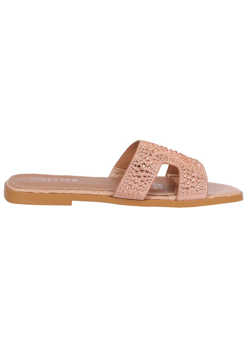 Ladies Flat Sandal Pink