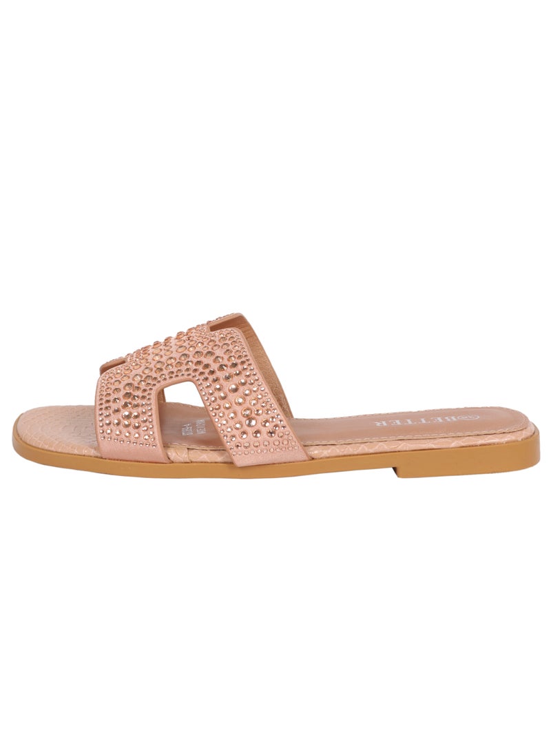 Ladies Flat Sandal Pink