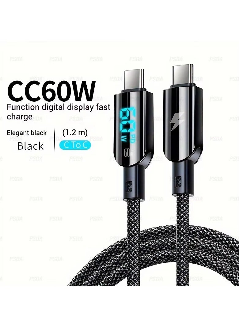 High quality data cable fast charger digital display