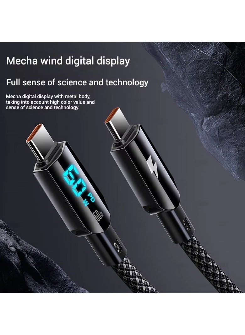 High quality data cable fast charger digital display