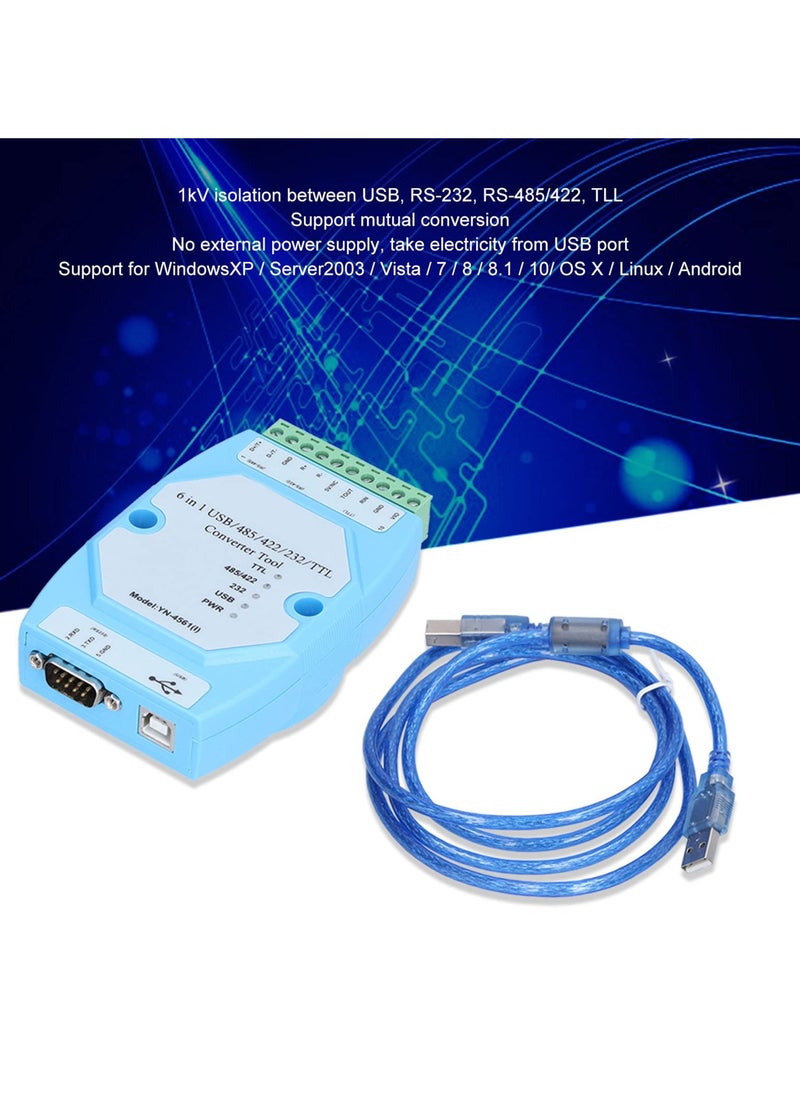 Serial Module Serial Port Module Isolated 6‑in‑1 FT232 USB/ 485/422/232 / TTL Converter YN4561I Usb Serial Port Adapter