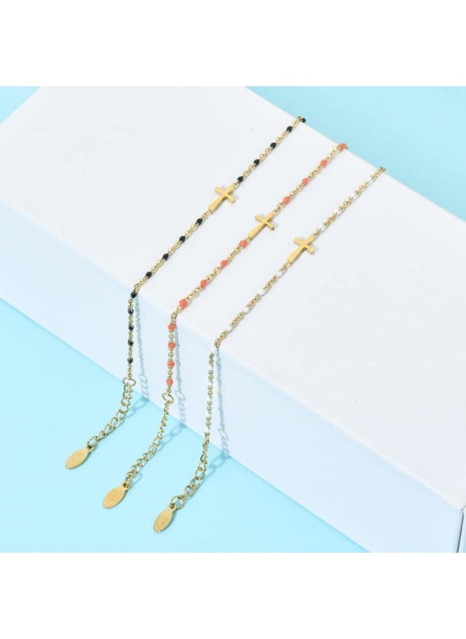 PULABO Boho Thin Style Fashion Chain Jesus Christian Stainless Steel Bracelet Women Gold Charm Cross Bracelet Girls Jewelry Creative