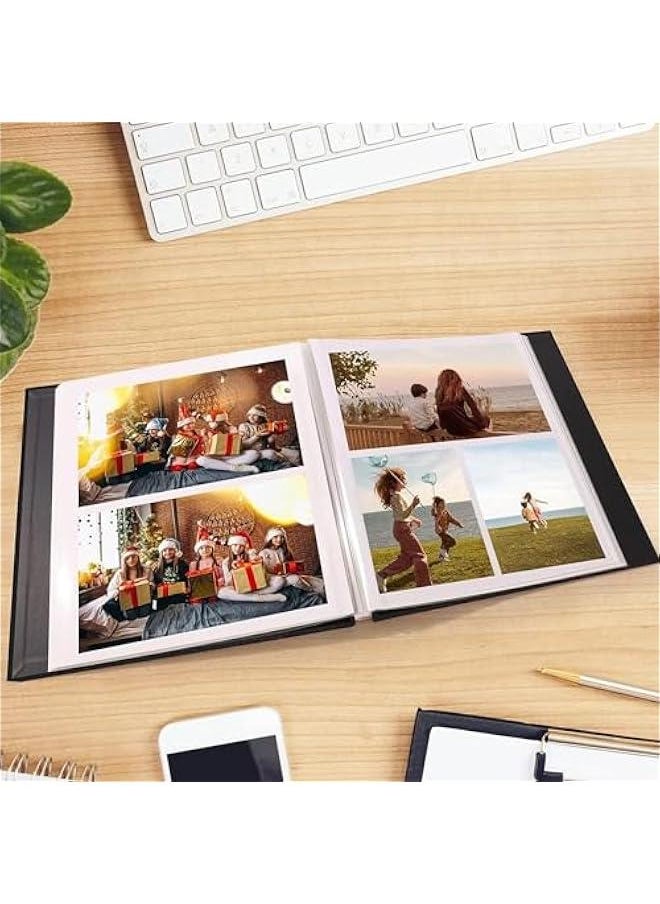 Photo Albums, Extra Large Capacity Family Wedding Picture Albums Photo Book, Magnetic Self-stick Photos Hand Made DIY Albums, Memory Book Holds 3x5, 4x6, 5x7, 6x8, 8x10 Inch Photos (Black)