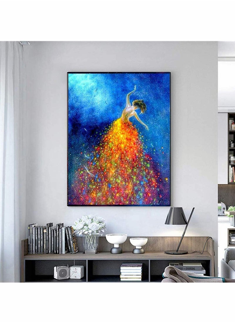 DIY 5D Diamond Painting Full Kits, Dancer Diamond Painting Kits Crystal Embroidery Pictures Cross Stitch Art Craft for Home Decor Full Drill 5d Diamond Painting Kits Cross Stitch Craft Kit