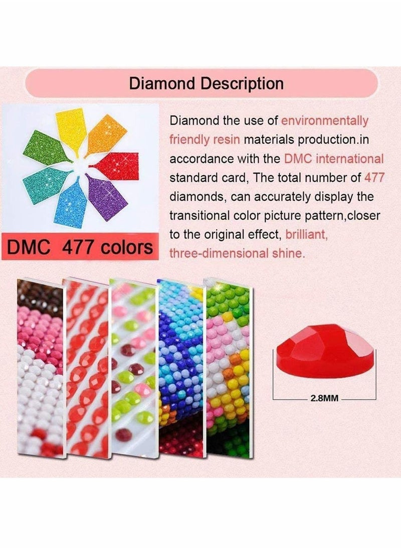 DIY 5D Diamond Painting Full Kits, Dancer Diamond Painting Kits Crystal Embroidery Pictures Cross Stitch Art Craft for Home Decor Full Drill 5d Diamond Painting Kits Cross Stitch Craft Kit