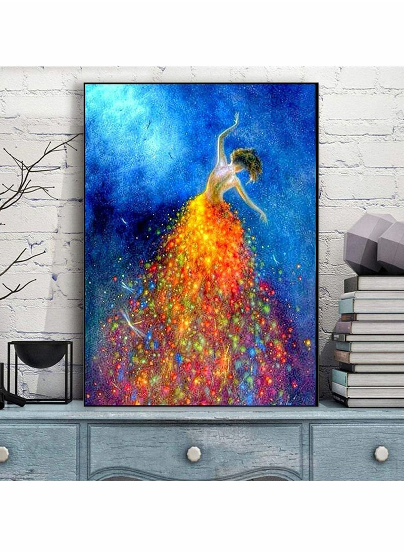 DIY 5D Diamond Painting Full Kits, Dancer Diamond Painting Kits Crystal Embroidery Pictures Cross Stitch Art Craft for Home Decor Full Drill 5d Diamond Painting Kits Cross Stitch Craft Kit