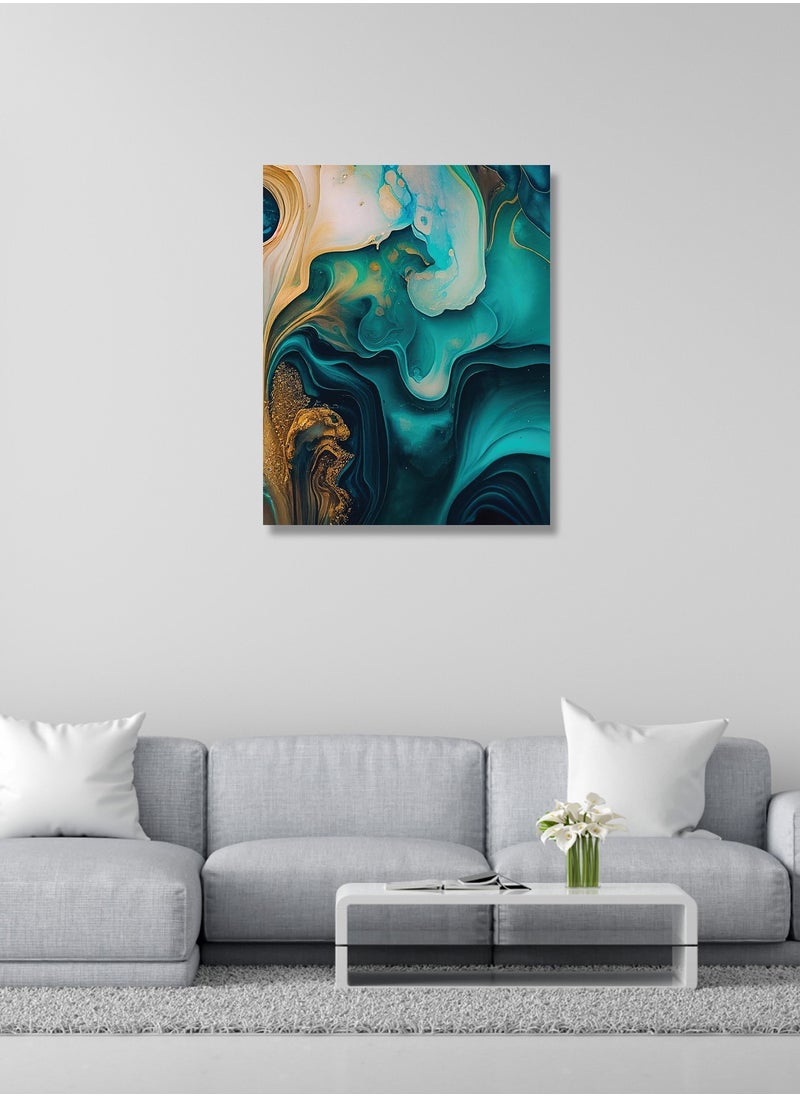 Abstract Marble Cotton Canvas Artwork with Wooden Stretcher – Wall Mount Friendly, Includes Hooks and Screws, Available in Sizes: 40x40, 60x40, 80x60, 80x120, 100x100, 100x150 cm