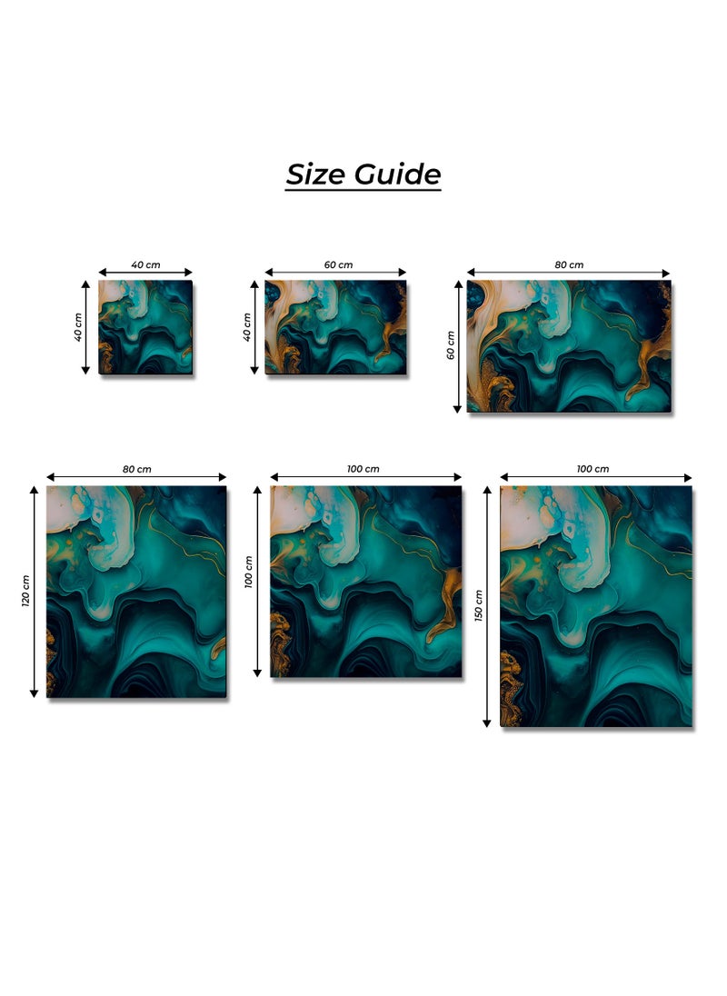 Abstract Marble Cotton Canvas Artwork with Wooden Stretcher – Wall Mount Friendly, Includes Hooks and Screws, Available in Sizes: 40x40, 60x40, 80x60, 80x120, 100x100, 100x150 cm