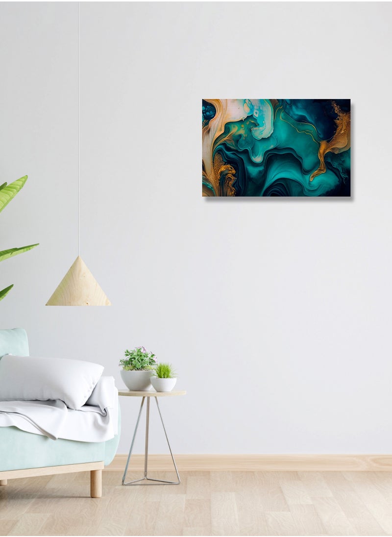 Abstract Marble Cotton Canvas Artwork with Wooden Stretcher – Wall Mount Friendly, Includes Hooks and Screws, Available in Sizes: 40x40, 60x40, 80x60, 80x120, 100x100, 100x150 cm