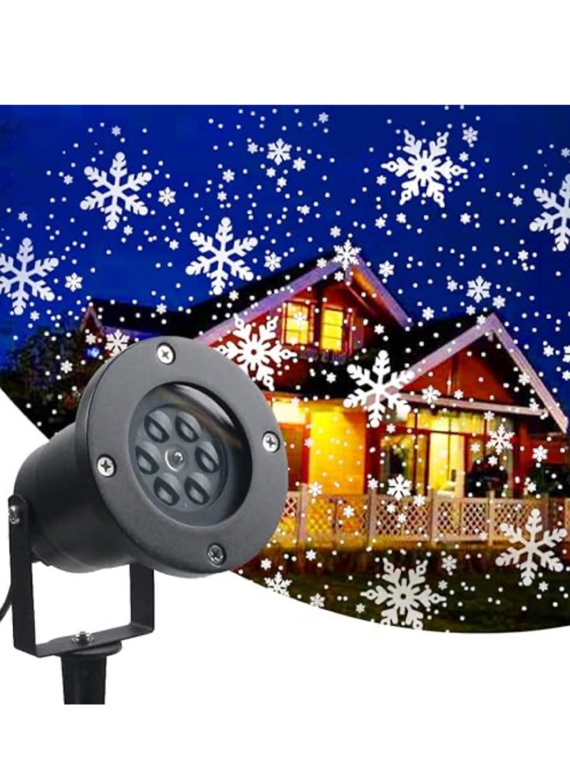 Projector Lights Outdoor, Snowflake Snowstorm LED Light Projector, Waterproof Xmas Projector Lights for Wedding Party Holiday  Outdoor Indoor Decor (Black)