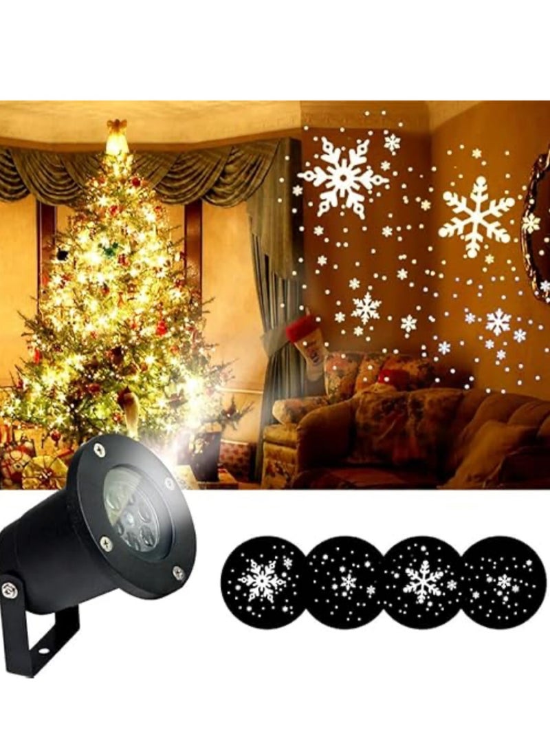 Projector Lights Outdoor, Snowflake Snowstorm LED Light Projector, Waterproof Xmas Projector Lights for Wedding Party Holiday  Outdoor Indoor Decor (Black)