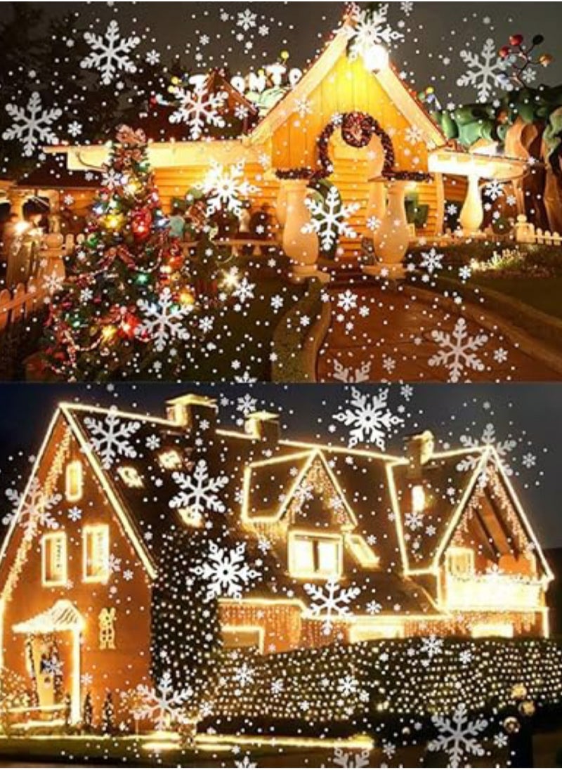 Projector Lights Outdoor, Snowflake Snowstorm LED Light Projector, Waterproof Xmas Projector Lights for Wedding Party Holiday  Outdoor Indoor Decor (Black)