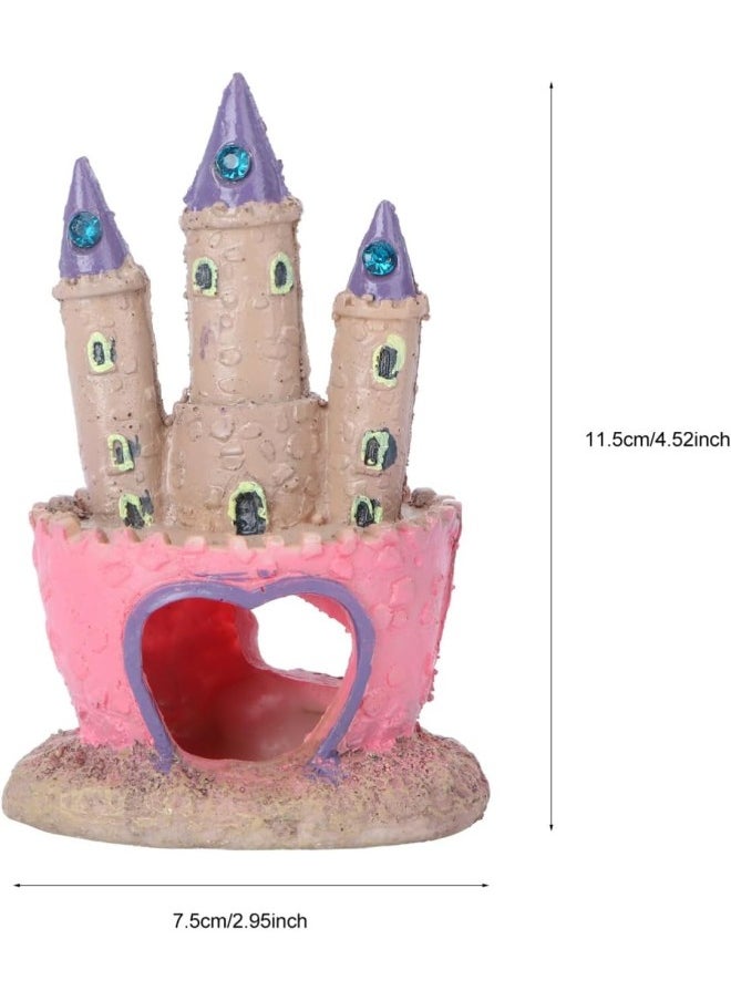 Heart Castle Statue Aquarium Castle Fish Hidden Cave Fish Tank Ornament Reptile Decor Reptile Accessories Aquarium Accessories Castle Figurine Beta Fish Child Goldfish Sand Table