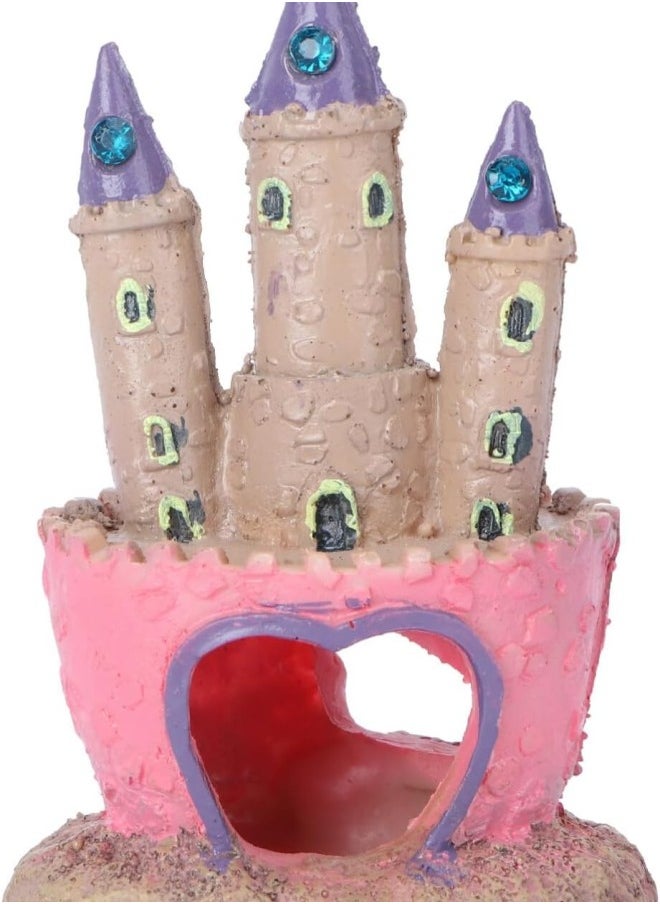 Heart Castle Statue Aquarium Castle Fish Hidden Cave Fish Tank Ornament Reptile Decor Reptile Accessories Aquarium Accessories Castle Figurine Beta Fish Child Goldfish Sand Table