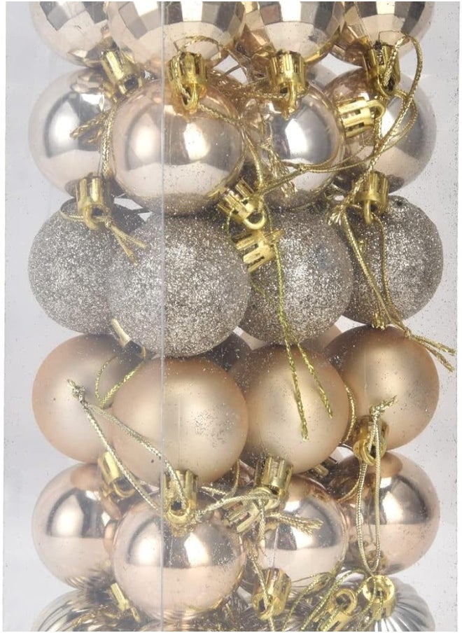 Christmas Tree Ball Ornaments, Shatterproof Hanging Baubles Set Assorted Xmas Pendant for Festival Party Decorations,36Pcs(Gold)