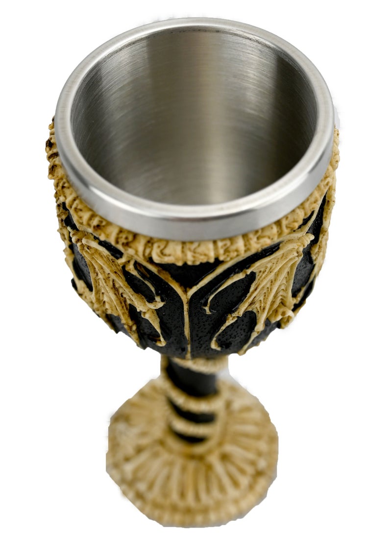 Yellow Dragon Goblet Resin Steampunk Collectible Decorative Craft Gift