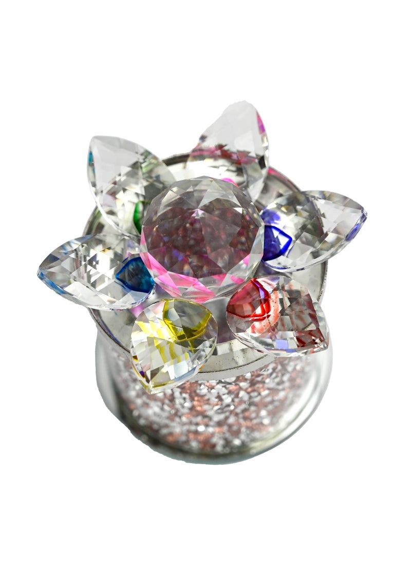 Crystal Container With Lid, Fancy Lotus Storage Container, Home Décor, Crystals And Stones Storage Box, Candy Box, Jewellery Box