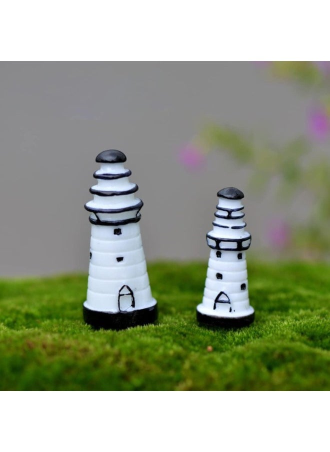 Resin Crafts Micro Landscape Decoration 20 PCS Mini Lighthouse Mini Lighthouse Decor Mini Lighthouse Statue DIY Accessories Figurine Decorative Nautical Resin Crafts Bonsai Craft Decor