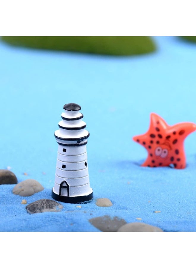 Resin Crafts Micro Landscape Decoration 20 PCS Mini Lighthouse Mini Lighthouse Decor Mini Lighthouse Statue DIY Accessories Figurine Decorative Nautical Resin Crafts Bonsai Craft Decor