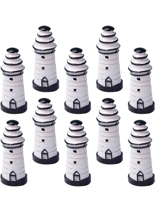 Resin Crafts Micro Landscape Decoration 20 PCS Mini Lighthouse Mini Lighthouse Decor Mini Lighthouse Statue DIY Accessories Figurine Decorative Nautical Resin Crafts Bonsai Craft Decor