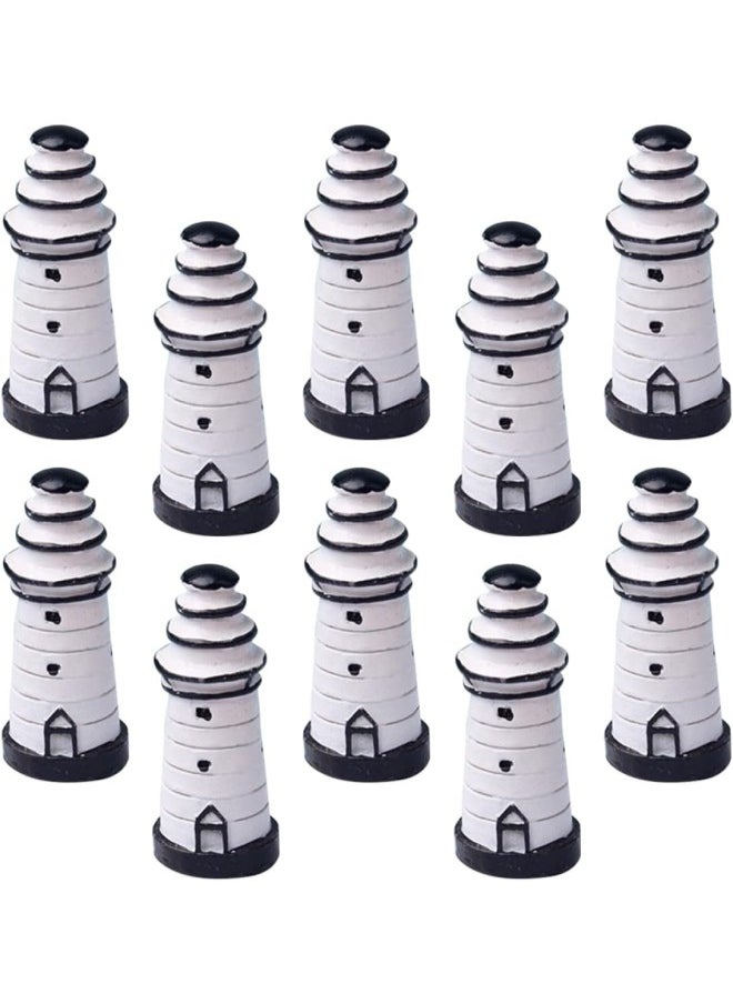 Resin Crafts Micro Landscape Decoration 20 PCS Mini Lighthouse Mini Lighthouse Decor Mini Lighthouse Statue DIY Accessories Figurine Decorative Nautical Resin Crafts Bonsai Craft Decor