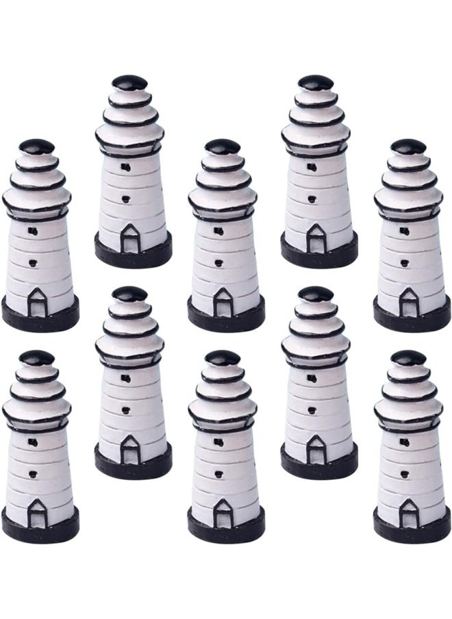 Office Decor Resin Crafts 30 PCS Mini Lighthouse Mini Lighthouse Decor Mini Lighthouse Statue DIY Accessories Figurine Decorative Nautical Mediterranean Centerpieces Outdoor Decor