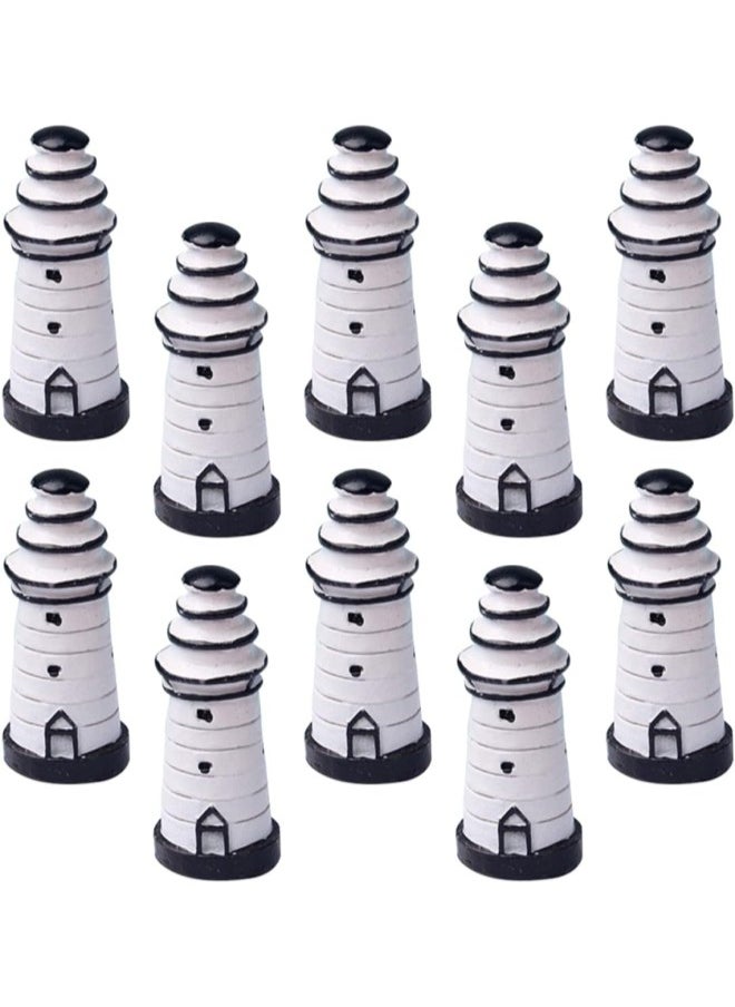 Office Decor Resin Crafts 30 PCS Mini Lighthouse Mini Lighthouse Decor Mini Lighthouse Statue DIY Accessories Figurine Decorative Nautical Mediterranean Centerpieces Outdoor Decor