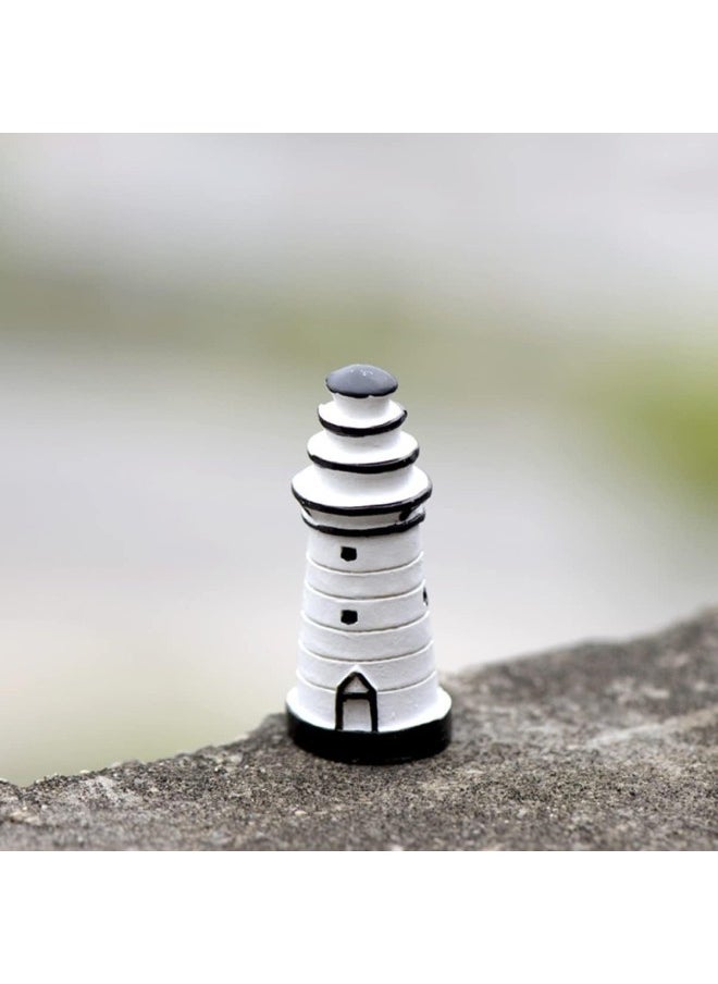 Resin Crafts Micro Landscape Decoration 20 PCS Mini Lighthouse Mini Lighthouse Decor Mini Lighthouse Statue DIY Accessories Figurine Decorative Nautical Resin Crafts Bonsai Craft Decor