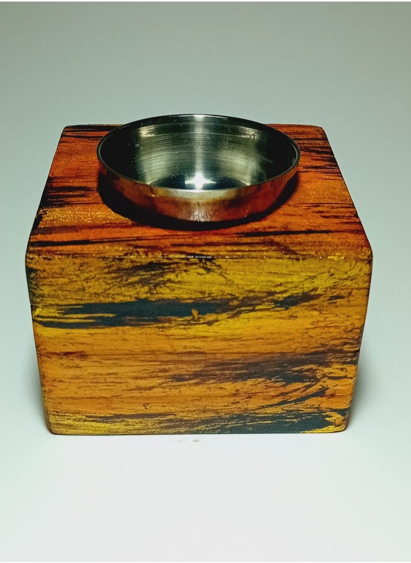NATURAL WOOD HANDMADE BAKHOOR BURNER