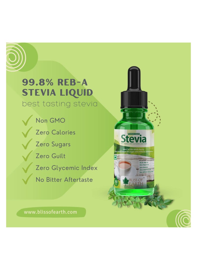 Bliss OF Earth liquid stevia in 30ml glassbottle