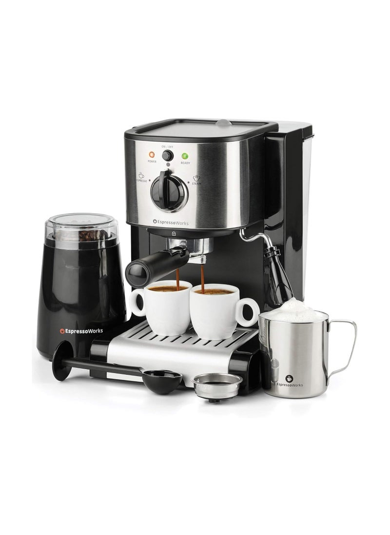 Espresso Coffee Maker 12 Cups Silver and Black