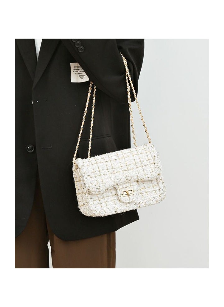 Light luxury small fragrant woolen bag