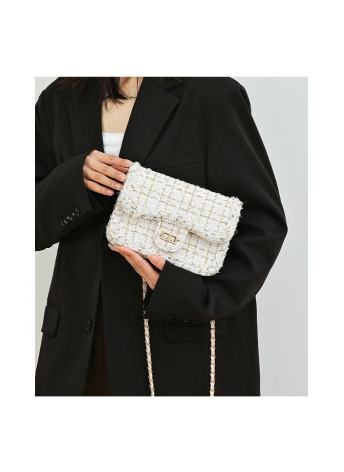 Light luxury small fragrant woolen bag