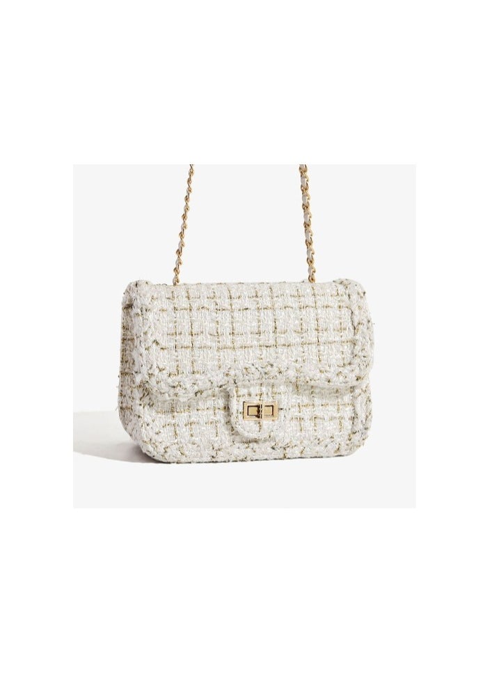 Light luxury small fragrant woolen bag