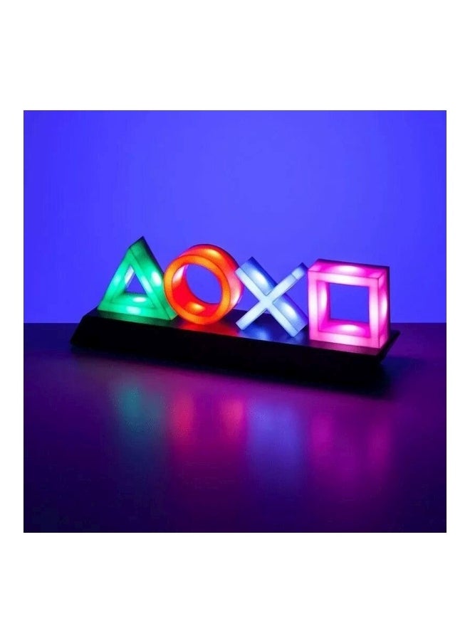 Icons Light Playstation For PS4 PS5, 3 Light Modes - Music Reactive Game Room Lighting,Acrylic  Eco-Friendly BDP Breakdown Plastic, Perfect for Home, Office and Bedrooms Red/Purple/Green 14inch