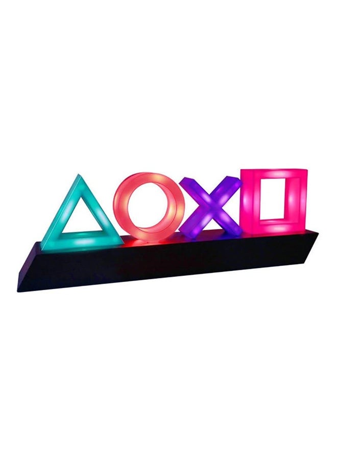 Icons Light Playstation For PS4 PS5, 3 Light Modes - Music Reactive Game Room Lighting,Acrylic  Eco-Friendly BDP Breakdown Plastic, Perfect for Home, Office and Bedrooms Red/Purple/Green 14inch